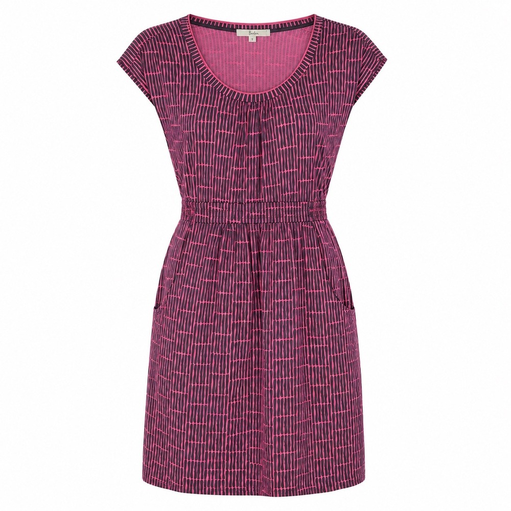Boden Jersey Dress Womens US 8R Pockets Cap Sleeve preppy Resortwear‎ summer